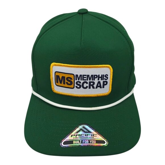 Memphis Scrap Rope Snapback Cap Hat Logo Patch Trucker Baseball Pacific NWOT - Picture 13 of 14